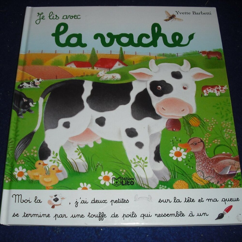 Je lis avec la vache by Yvette Barbetti 2005 French New Hardcover